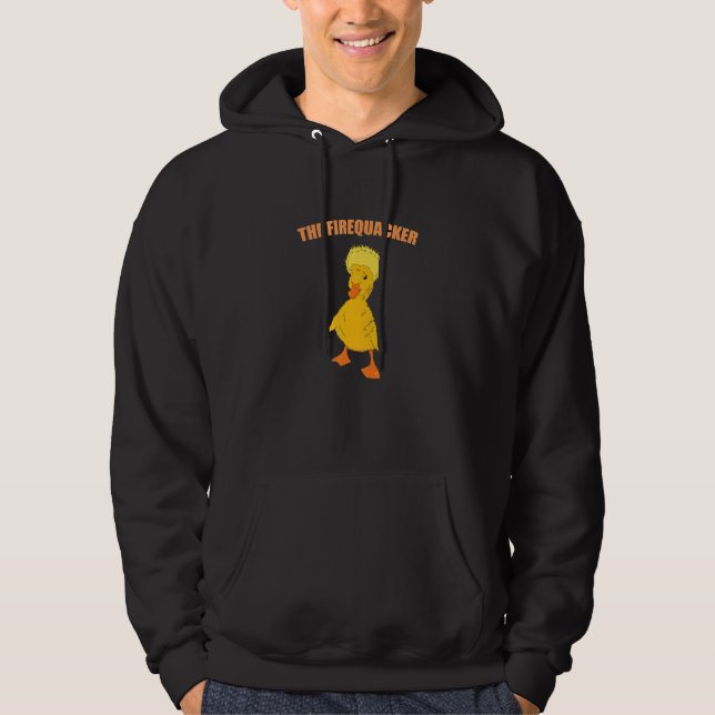 Lustigt Anka, ett exploderande Anka kallas Firequ Hoodie (Framsida)