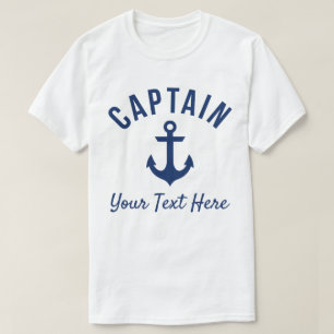 Lustigt Anpassade Boat Kapten Shirt T