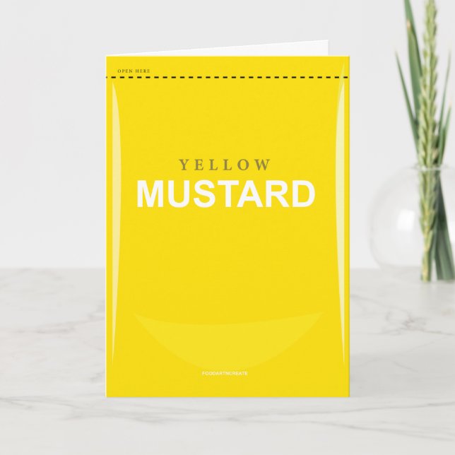 Lustigt Anpassade Gult Mustard Birthday Card Kort (Framsida)