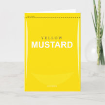 Lustigt Anpassade Gult Mustard Birthday Card