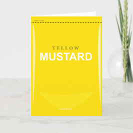 Lustigt Anpassade Gult Mustard Birthday Card Kort
