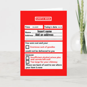 Lustigt anpassade Julafton Helgkort