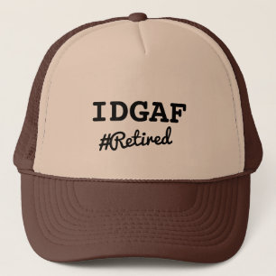 Lustigt Anpassade Pension citerar IDGAF Hat Cap Keps