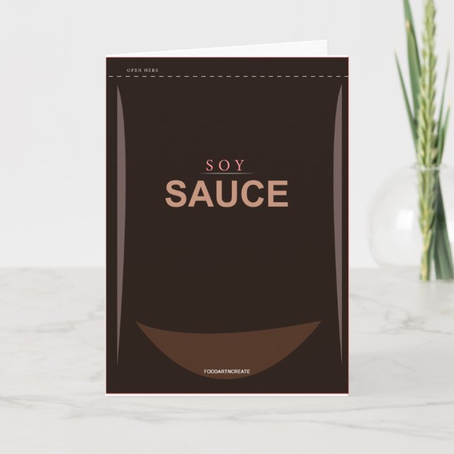 Lustigt Anpassade Soy Sauce Birthday Card Kort (Framsida)