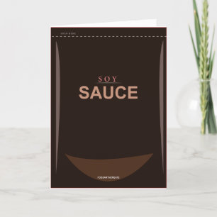 Lustigt Anpassade Soy Sauce Birthday Card Kort