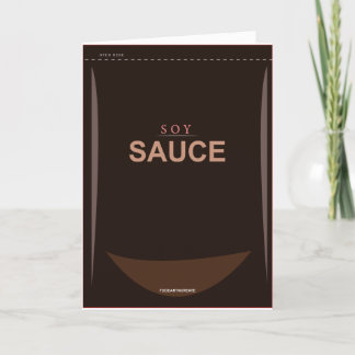 Lustigt Anpassade Soy Sauce Birthday Card Kort