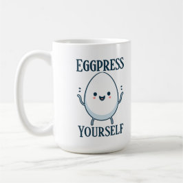 Lustigt anpassat namn för "Eggpress Yourself" Kaffemugg