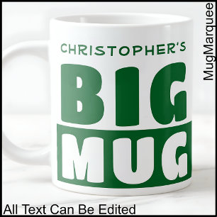 Lustigt anpassat namn Text 2 Tone Navy Big Mugg 01 Jumbo Mugg