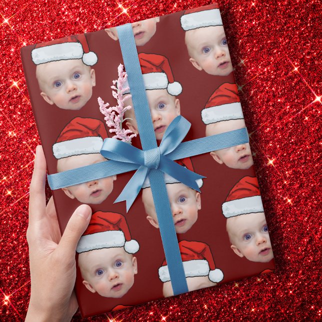 Lustigt Anpassningsbar Ansikte Photo Santa Hat jul Presentpapper (Skapare uppladdad)