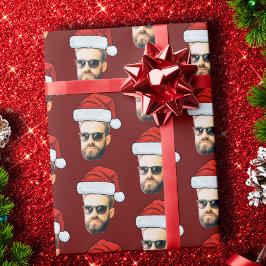 Lustigt Anpassningsbar Ansikte Photo Santa Hat jul Presentpapper