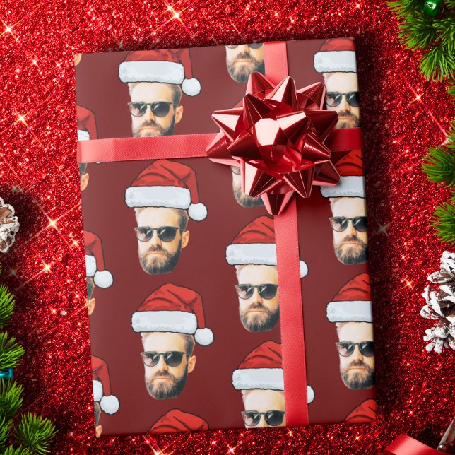 Lustigt Anpassningsbar Ansikte Photo Santa Hat jul Presentpapper (Skapare uppladdad)