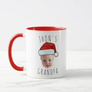 Lustigt Anpassningsbar Baby Ansikte Santa Hat-julf Mugg