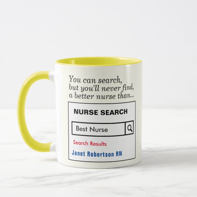 Lustigt Anpassningsbar Best Nurse Gift Mugg (Vänster)