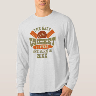 Lustigt Anpassningsbar Cricket Birthday Birthday N T Shirt