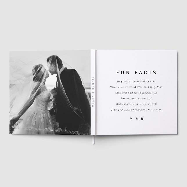 Lustigt, anpassningsbar fotot roligt fakta minimal gästböcker (Full)