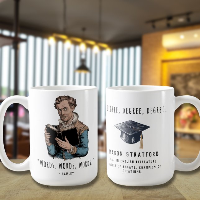 Lustigt Anpassningsbar Graree Student Witty Quote Kaffemugg (Skapare uppladdad)
