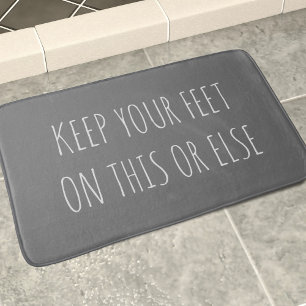 Lustigt Anpassningsbar Grått Bath Mat Badrumsmatta