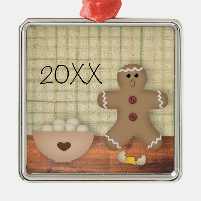 Lustigt Anpassningsbar Pepparkaksgubbe Ornament (Framsidan)
