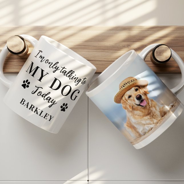 Lustigt Anpassningsbar Pet Photo Jag pratar bara m Kaffemugg (Skapare uppladdad)