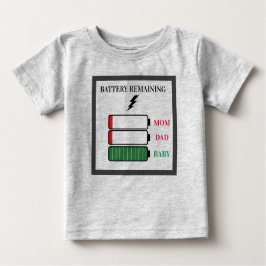 Lustigt Anpassningsbar Text Fullt Batteritid Tech T Shirt