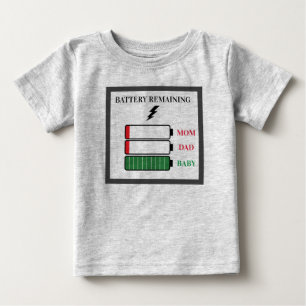Lustigt Anpassningsbar Text Fullt Batteritid Tech T Shirt