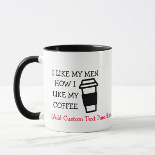 Lustigt Anpassningsbar text Puns Caffeine Älskare  Mugg