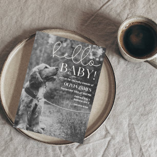 Lustigt, anpassningsbarnas hund babydusch inbjudningar