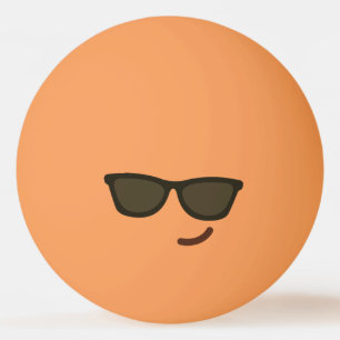 Lustigt Ansikte. Emoji. Emoticon. Mr Coola! Pingisboll