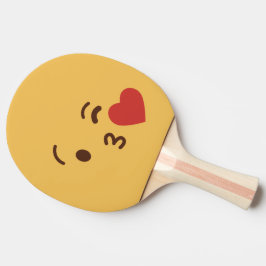 Lustigt Ansikte. Emoji. Emoticon. Pingisracket