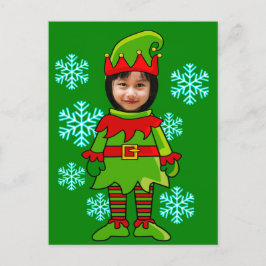 Lustigt ansikte i hål-vykort vykort