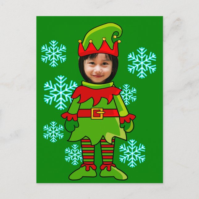 Lustigt ansikte i hål-vykort vykort (Framsida)