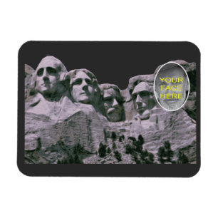 Lustigt ansikte på Mt Rushmore Magnet