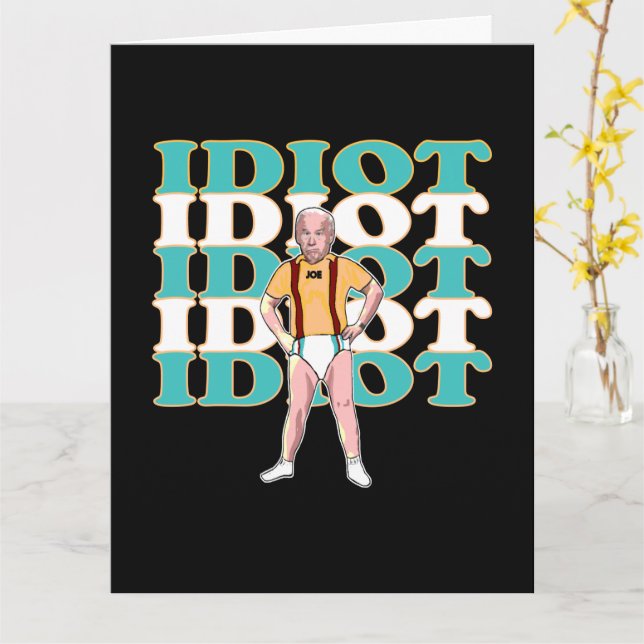 Lustigt anti-Joe Biden är ett självändamål. Kort (Gul blomma)