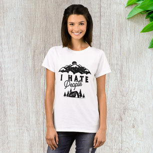 Lustigt Anti-Social Camping I Hate People T Shirt