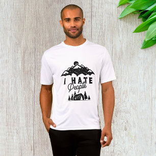 Lustigt Anti-Social Camping I Hate People T Shirt