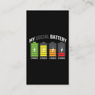Lustigt Anti Social Introvert till batteriet med l Visitkort