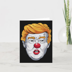 Lustigt anti-trump Clown 2024 Val Halloween Kort