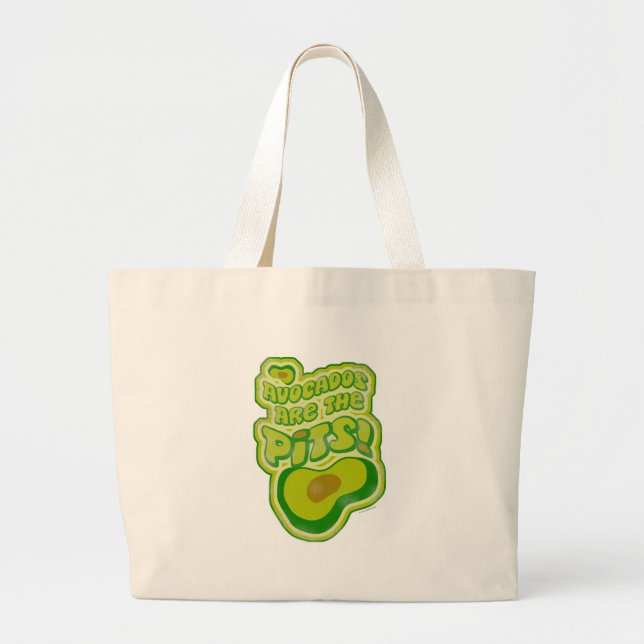 Lustigt antiavokado Pits Slogan Design Jumbo Tygkasse (Framsidan)