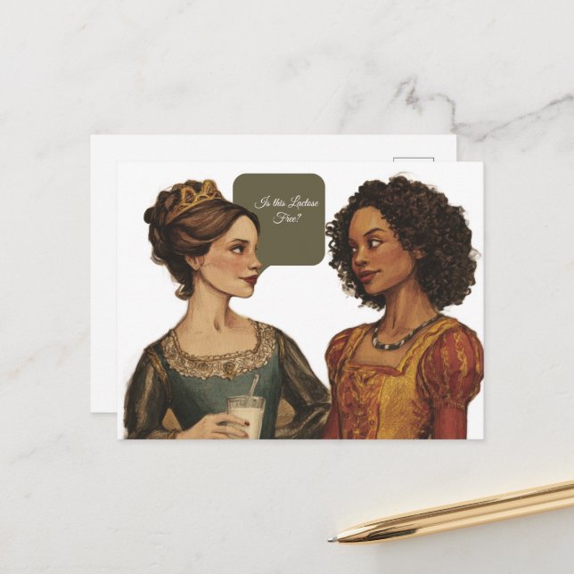 Lustigt är det här laktosfritt? vykort (Fram/Back In Situ)