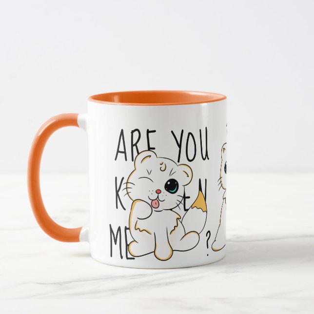 Lustigt är du Kitten? Kids Mugg (Vänster)