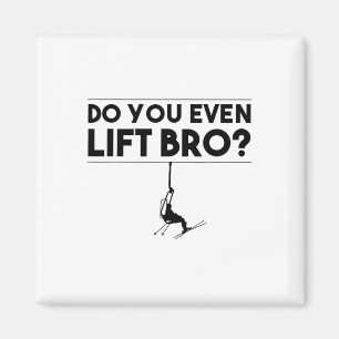 Lustigt är du till och med Hiss Bro Gift Cute Skii Magnet