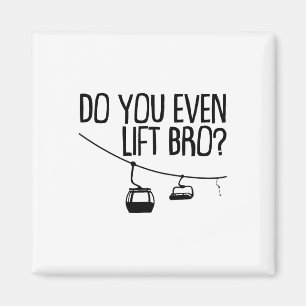 Lustigt är du till och med Hiss Bro Gift Cute Skii Magnet