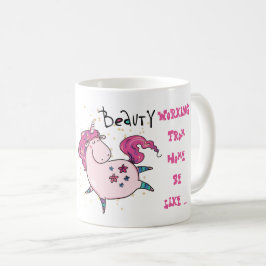 Lustigt arbete från Home Mugg Unicorn Galenhet