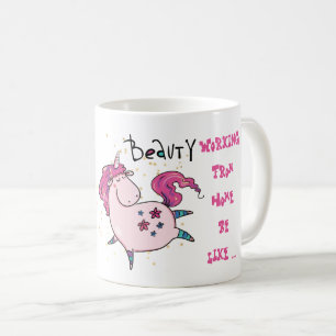 Lustigt arbete från Home Mugg Unicorn Galenhet