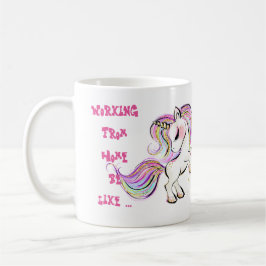 Lustigt arbete från Home Mugg Unicorn Galenhet