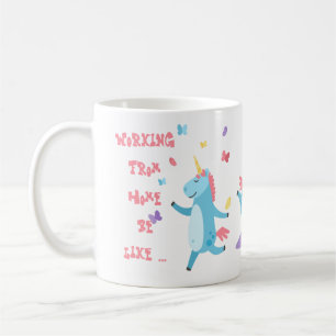 Lustigt arbete från Home Mugg Unicorn Galenhet