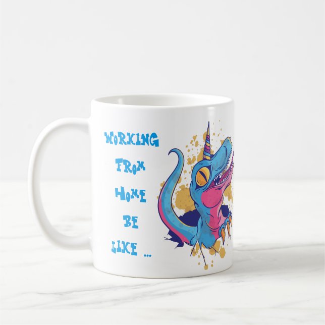Lustigt arbete från Home Mugg Unicorn Galenhet (Vänster)