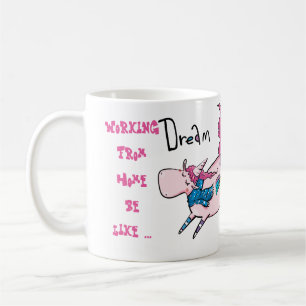 Lustigt arbete från Home Mugg Unicorn Galenhet