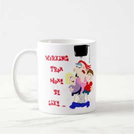 Lustigt arbete hemifrån med Kids Morsa Mugg