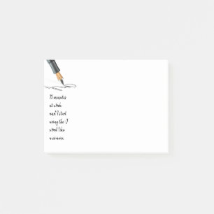 Lustigt arbete Say Funny Quote Post it Notes Post-it Block